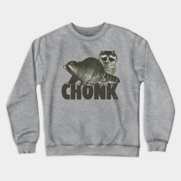 Chonk Trash Panda Crewneck Sweatshirt by elevens.design